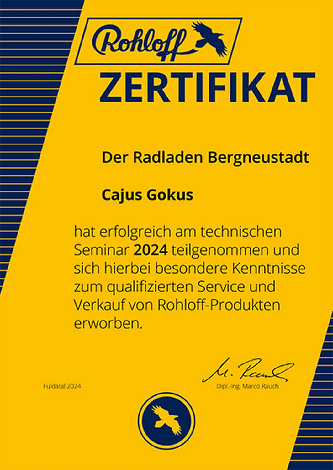 Zertifikate von Profis von Der Radladen Bergneustadt