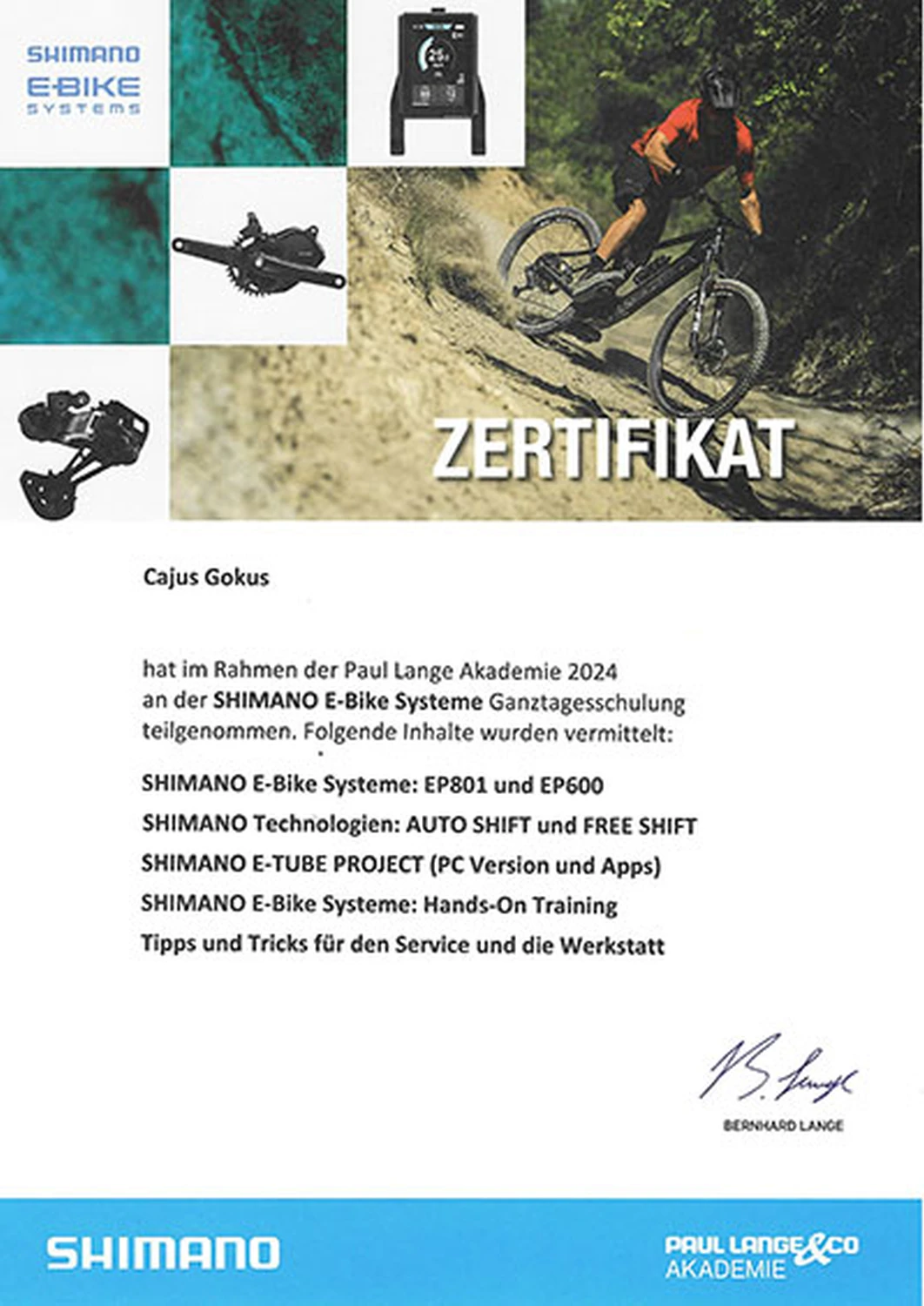Zertifikate von Profis von Der Radladen Bergneustadt