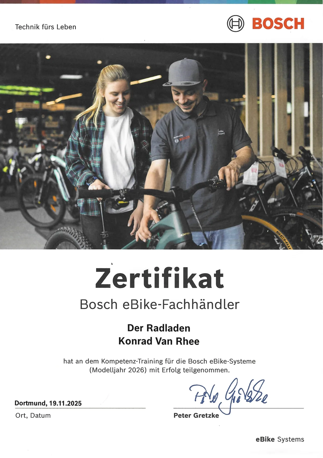 Zertifikate von Profis von Der Radladen Bergneustadt